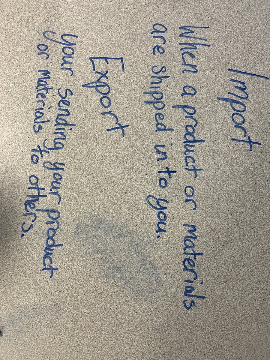 MrDonaldBusEd's tweet photo. S3 business pupils learning about Globalisation 🌎. They love to write on the tables 👀. https://t.co/zTxXo42TFF