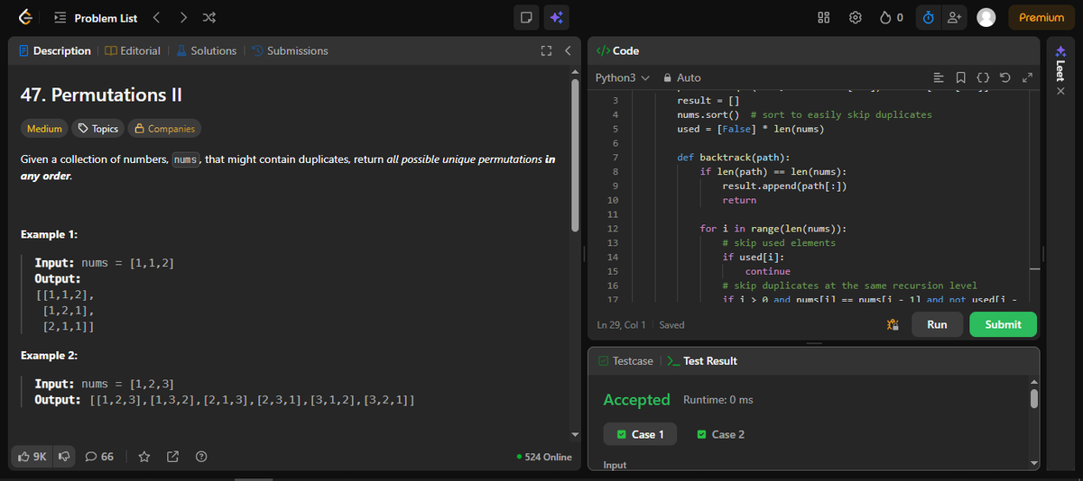 CoderAnand's tweet image. 📘 Day 17 of learning #DSA in #Python 🐍
Solved just 1 problem today, but I know consistency beats speed 💪
Hard work will pay off one day — just need to keep going! 🚀
#CodingJourney #PythonDeveloper #KeepCoding #ProblemSolving #Motivation #CodeNewbie