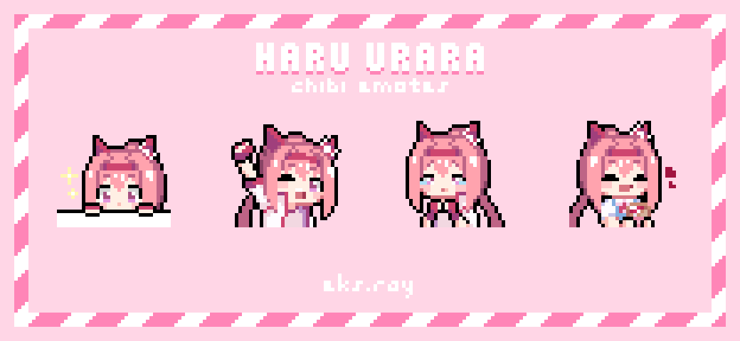 try to make some emotes

#haruurara #umamusume #pixelart