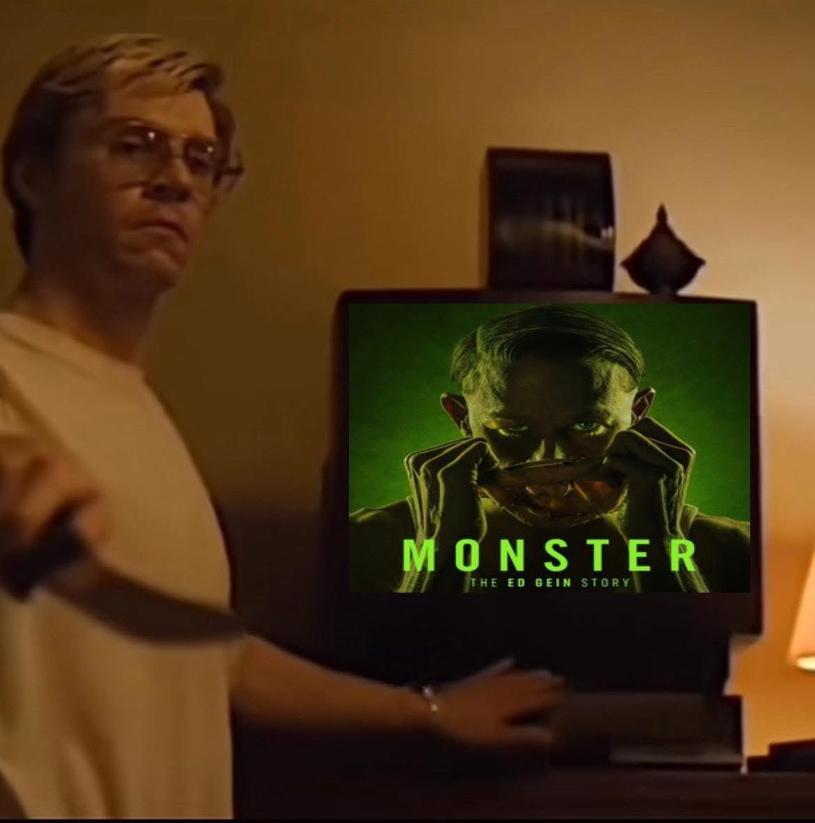 420matt9191's tweet photo. Me forcing my friends to watch Monster: The Ed Gein Story… https://t.co/XNTVPiR1BP