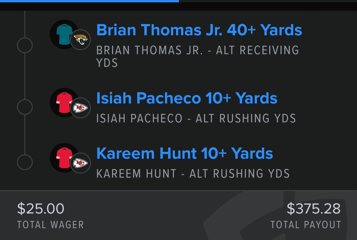 BishopDaDon757's tweet photo. Monday Night Football bet. 
Link in comments 
#Gamblingx 
#MondayNightFootball 
#kcheifs 
#JacksonvilleJaguars https://t.co/jHoLFoKevl