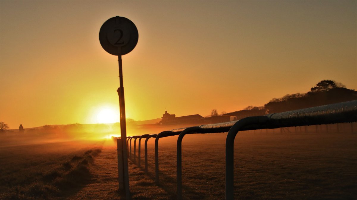 MyFaveBench's tweet image. Thirsk Racecourse at sunrise. Look at the dew on the rails, my feet got so wet taking these photographs.
@itvracing @ThirskRaces @Thirskinfo #Thirsk