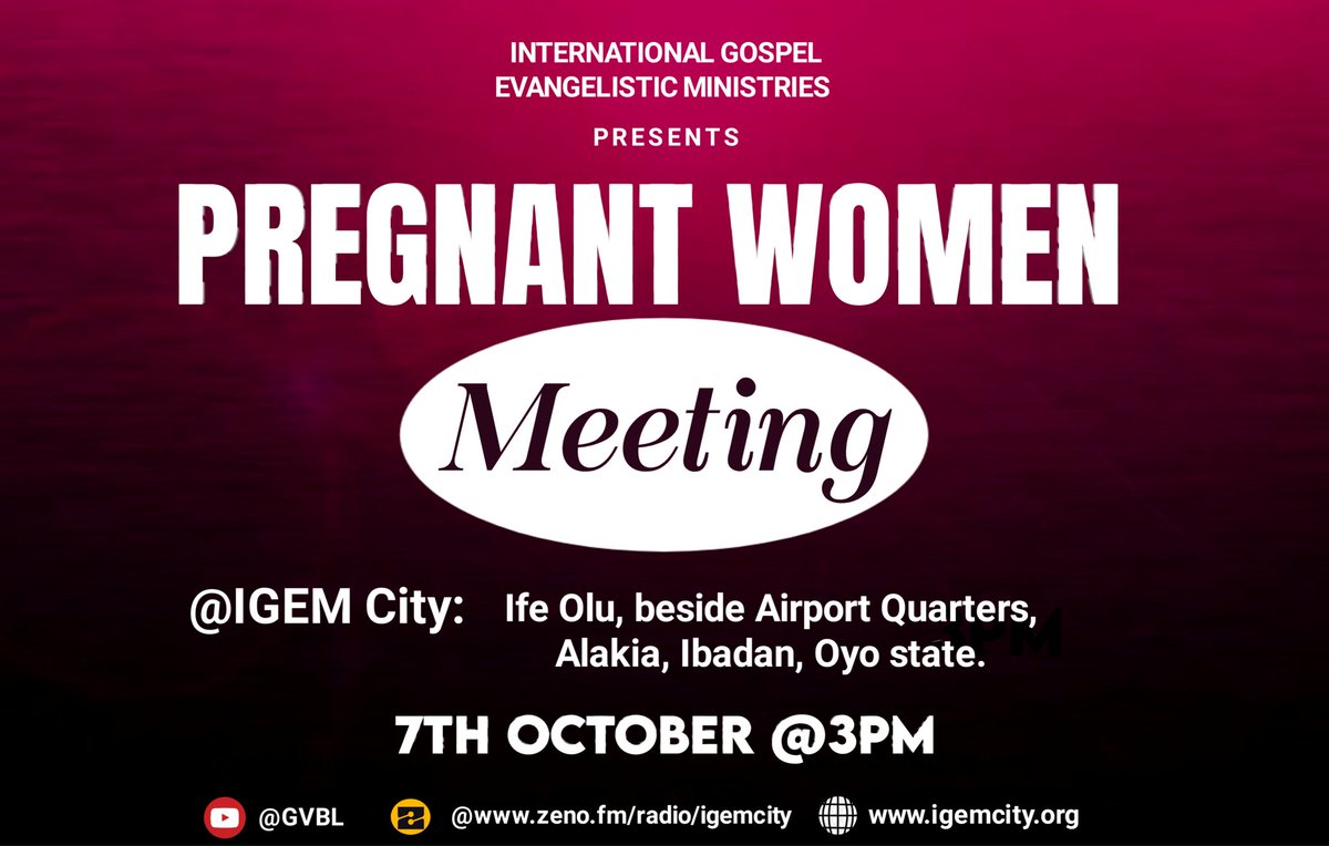 Join us tomorrow for monthly pregnant women meeting. #igem #pregnantwomen #meeting #wordsoflife #gospel #breakthrough #salvation