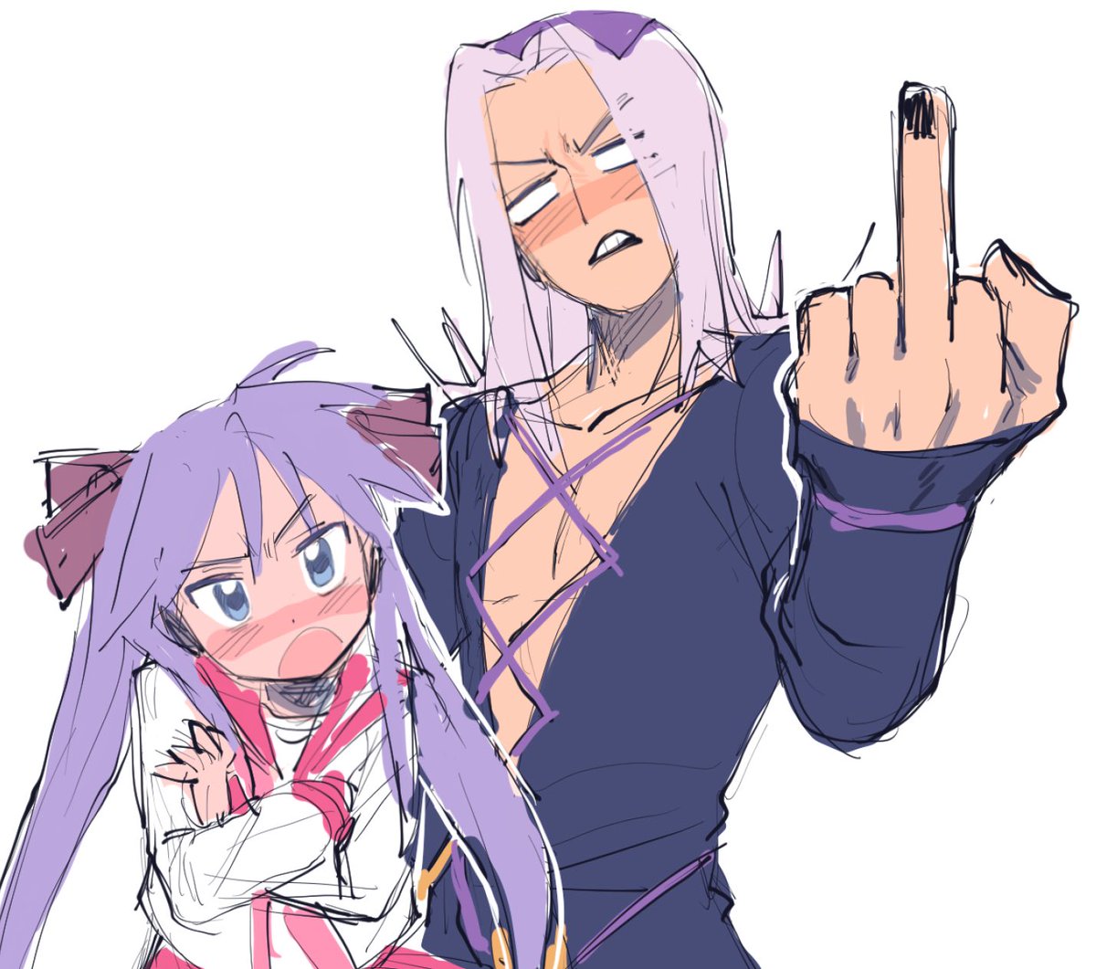 They’re both purple and tsunderes