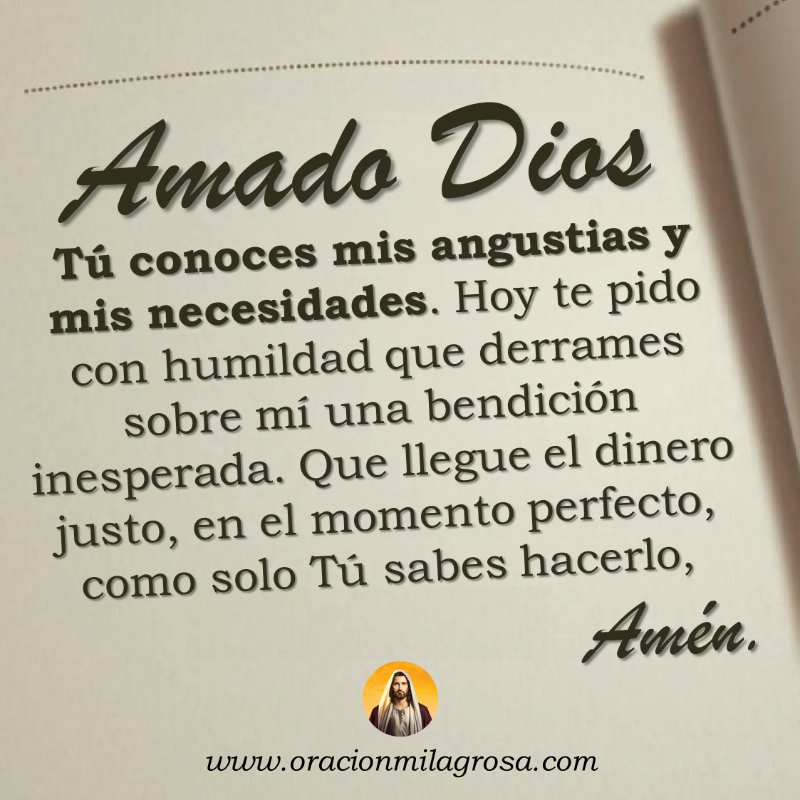 oracion_milagro's tweet photo. ORACIÓN MILAGROSA PARA RECIBIR DINERO DE MANERA INESPERADA: Amado Dios, hoy pido tu ayuda y tu bendición. Por favor haz llegar a mi vida recursos buenos e inesperados, ingresos que me alivien y soluciones que me den tranquilidad.

Mira este video en: https://t.co/hceBh0Iv05 ✨