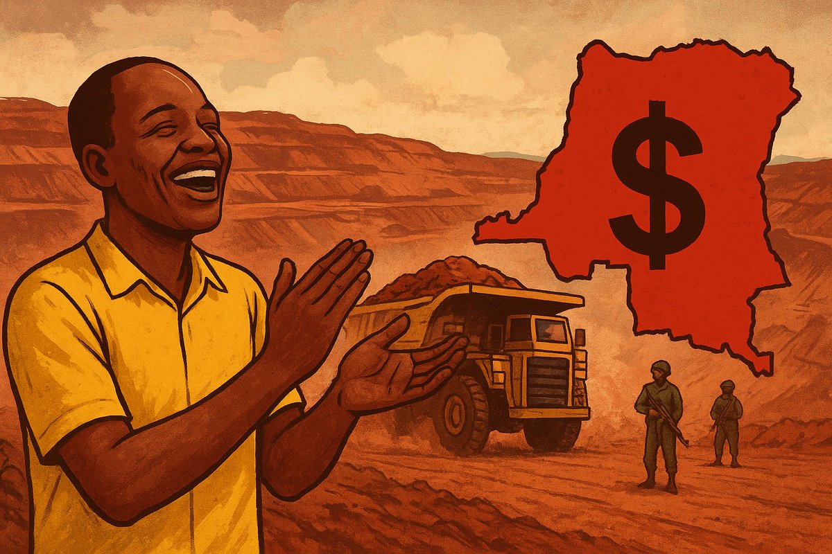 KiengeKki's tweet photo. #Mines_RDC🇨🇩
Peut-être pas deux milliards $us, mais jamais dans l’histoire du Congo les minerais du Katanga n’ont été pillés avec une telle arrogance.
 Par Kiki #Kienge 

Le média Africa Intelligence a récemment publié une enquête explosive : « Les liaisons dangereuses du clan Tshisekedi avec les cartels de pilleurs de cobalt. »
Selon ce rapport, l’exploitation illégale du cuivre et du cobalt dans l’ex-Katanga aurait atteint une échelle quasi industrielle, générant près de 2 milliards de dollars de profits annuels, rien que dans les concessions d’Eurasian Resources Group (ERG).

ERG, par la voix de sa filiale Boss Mining, a reconnu que plus de 200 camions chargés de cuivre et de cobalt quittent chaque jour ses sites depuis 2024, une perte estimée à 1,8 million USD par jour et à des centaines de millions de dollars de recettes fiscales envolées pour l’État congolais.
Des enquêtes d’ONG et de sources militaires locales font même état de la présence de membres de la Garde républicaine sur ces concessions, chargés de protéger les convois du pillage. Des soldats, censés défendre la patrie, se retrouvent ainsi à sécuriser la spoliation de ses richesses. 

Jamais, depuis l’indépendance, le pillage du Katanga n’a atteint un tel niveau. Le Grand Katanga, moteur économique du pays, qui fournit près de la moitié du budget national et plus de 90 % des devises, est devenu la propriété privée de quelques-uns. Les mines, au lieu d’être une bénédiction, sont devenues le miroir de notre malédiction collective : l’avidité, la complicité et le silence.

On arrache les concessions à des investisseurs étrangers et même à des Congolais, pour les transformer en trophées politiques et en coffres-forts privés.
Et pendant ce temps, le peuple applaudit ses bourreaux. On célèbre les pilleurs au lieu de les dénoncer. On acclame les corrupteurs, on diabolise les lanceurs d’alerte. Le Congo saigne, et ses enfants dansent sur son sang. 

Il est temps de briser ce cercle maudit.
Il est temps que le peuple congolais se réveille et comprenne que le véritable ennemi n’est pas à l’étranger, mais parmi ceux qui nous gouvernent en silence et profitent de notre ignorance.
Tant que nous accepterons de regarder ailleurs, nos minerais continueront de bâtir des empires ailleurs, tandis que nos villages resteront sans eau, sans écoles et sans espoir.

Le réveil du Congo ne viendra pas d’en haut.
Il viendra d’un peuple qui osera enfin dire assez.