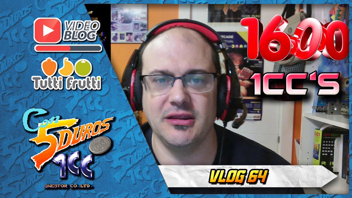 Mañana a las 18:00 hora española peninsular, Vlog Tutti-Frutti Mix de "CON 5 DUROS-1cc", el sexagésimo cuarto (64). 
índice:  
- Avances del Final Fight LNS 4.3 
- Más info "La Secta de las Carreritas". 
- 10 nuevos 1cc's para un total de 1600 1cc's.

youtu.be/O_0RSYUS2Ag