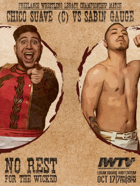 New match announcement at 7pm CDT TONIGHT!!!

TIX:freelancewrestling.com

No Rest for the Wicked
#FreelanceWicked

Fri 10/17/25
Logan Square Auditorium  
2539 N Kedzie Blvd  
Chicago, IL 60647  

Doors: 7p
Bell: 8p

Streaming LIVE on iwtv.live!