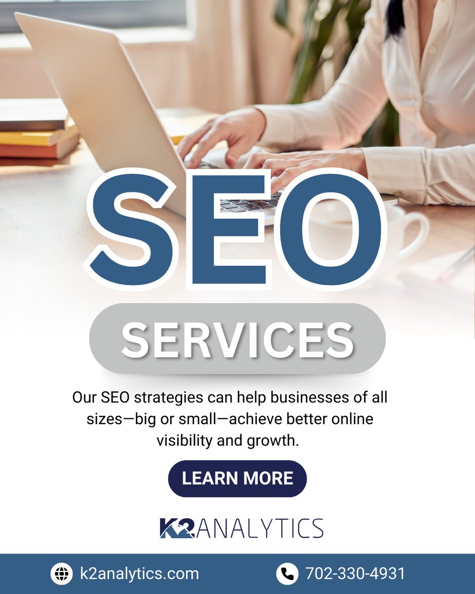 K2_Analytics's tweet photo. Boost your online visibility with our expert SEO services! Learn more and take your business to the next level.
https://t.co/ng6IFgUSS5
#SEO #DigitalMarketing #K2Analytics #OnlineVisibility #BusinessGrowth #SearchEngineOptimization #MarketingExperts #LasVegasBusiness https://t.co/5nmuNTa6ns