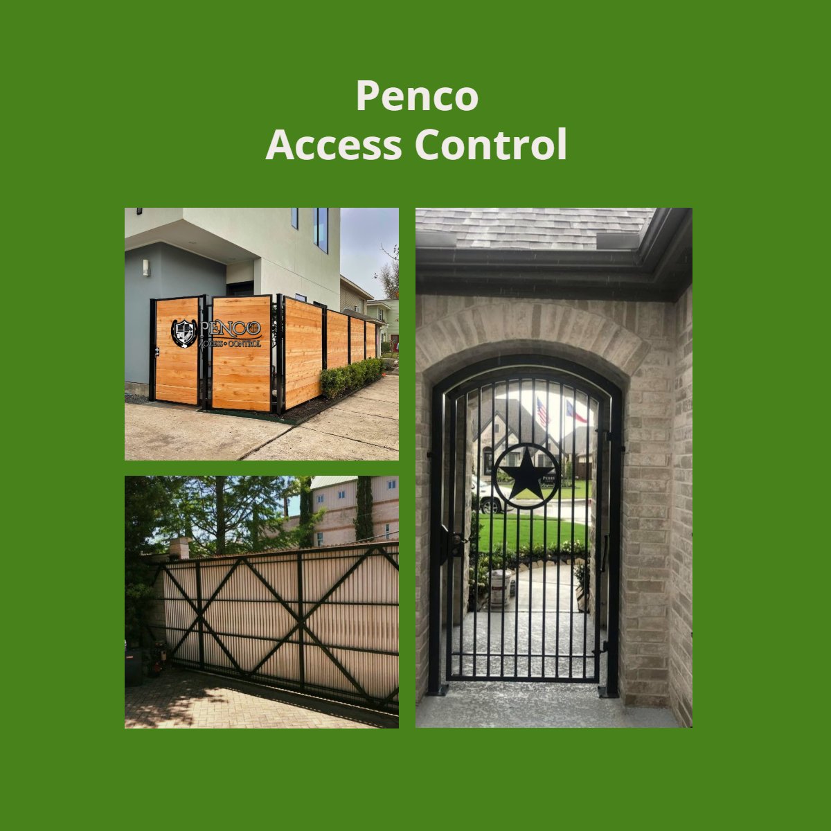 FillMershon's tweet image. pencoaccesscontrol.com
With 25 years of experience in gate and fence installation and repair, Penco is the go-to provider of custom solutions for both residential and commercial properties.
#PencoAccessControl #PencoRailing #Gates #Fences #AcessControl #Ultralox #GreaterHouston