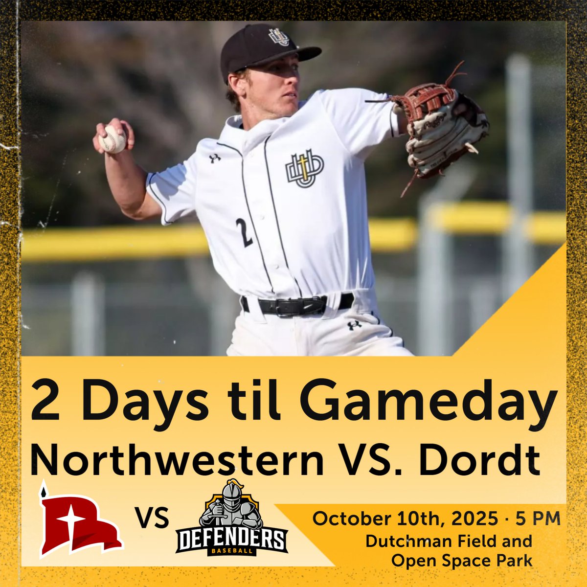 Only 2 more days until the split site scrimmage. The Defenders will be playing in Orange City and Sioux Center Friday night with first pitch at 5pm!