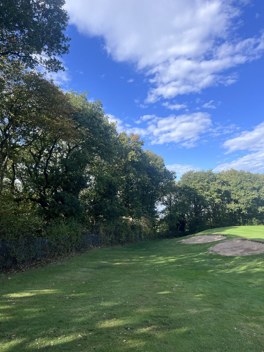 RyFiOwl's tweet image. Busy day, glorious October sunshine ☀️ verti drain to 250mm ➡️ double roll ➡️ blow and reset pins ⛳️ cracking on with tidying up after storm Amy at the weekend 🌬️