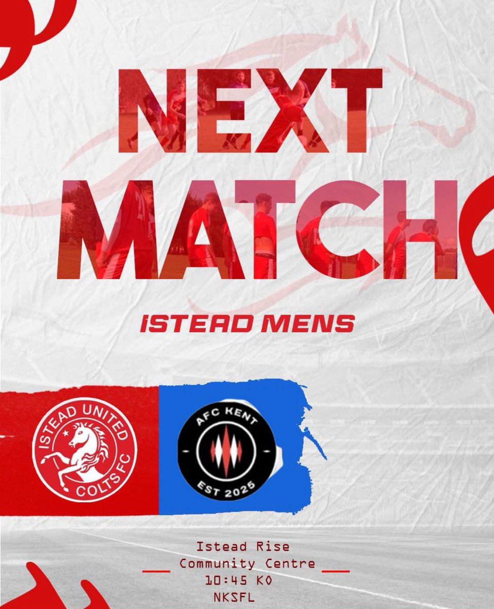 Back at it this week!

We face the same opponent we did last time out AFC Kent but this time it’s a league fixture

Good battle last time which we grabbed a late goal in to secure a 1-1 draw