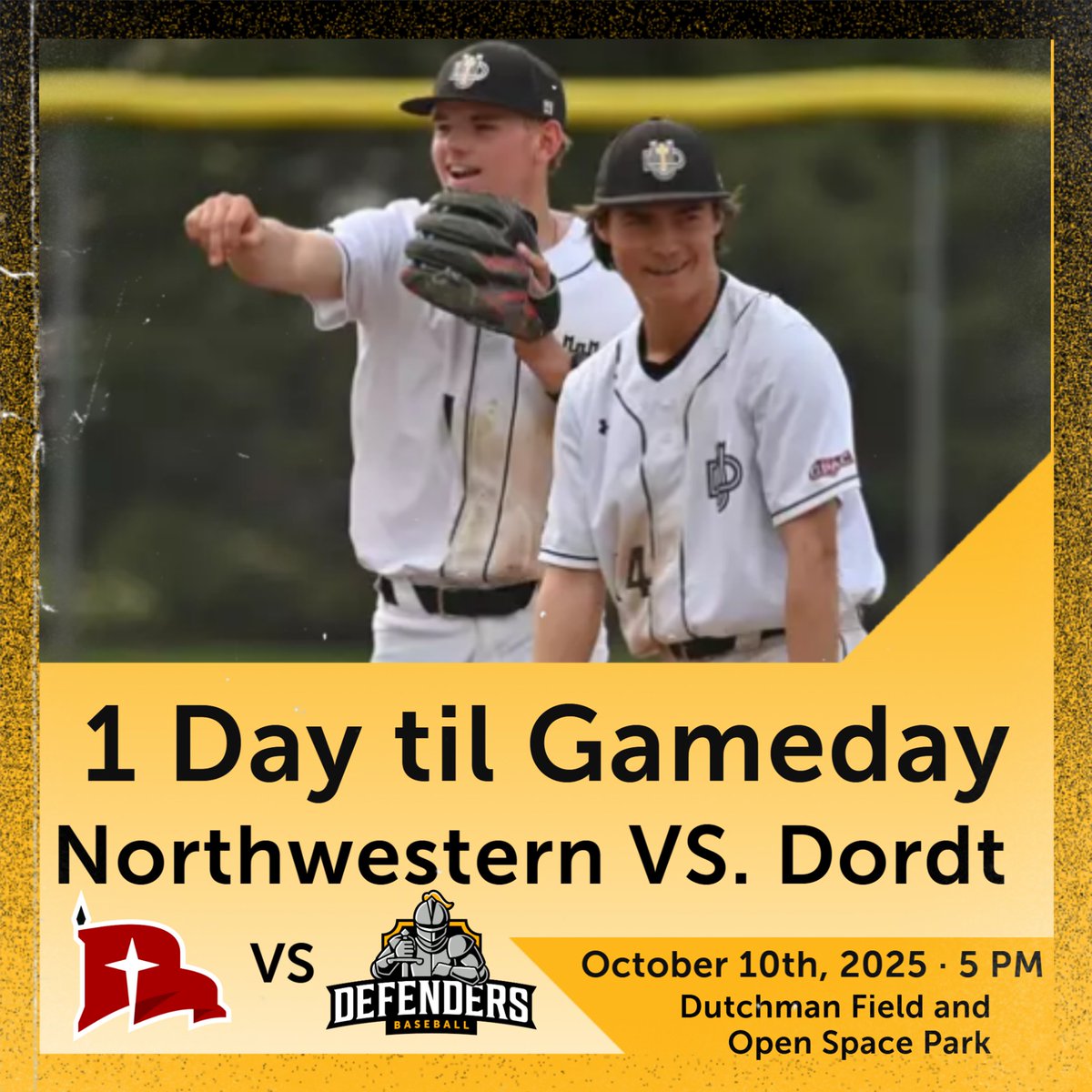 All Smiles for the Defenders as we are 1 Day away from facing off against Northwestern in our split site scrimmage. Come on out to Dutchman Field in Orange City or Open Space Park in Sioux Center to support the Defenders! First Pitch 5pm!