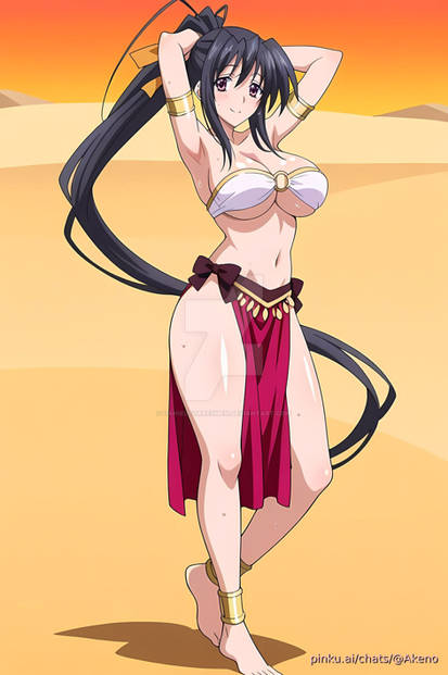 ToastBr51421385's tweet photo. #fanart by danrengan on deviant art shout ot to him! Preciate the #Akeno art :3 the belly dancer style suits her good https://t.co/9Y43rGM1ze