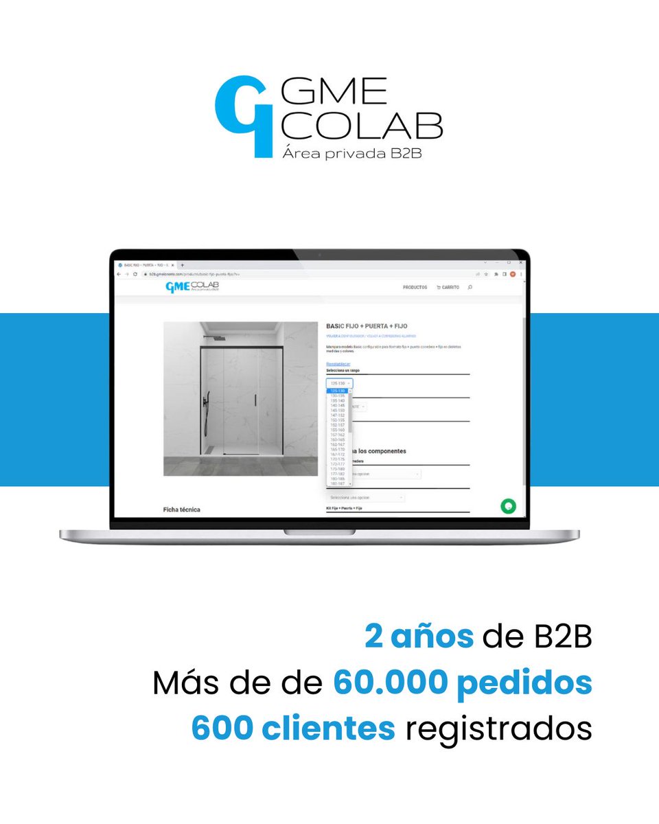 📊 GME COLAB cumple dos años impulsando la digitalización del canal profesional. Hoy, más del 50% de los pedidos de GME ya se gestionan a través de nuestra plataforma B2B gmelorente.com/gme-colab-b2b/