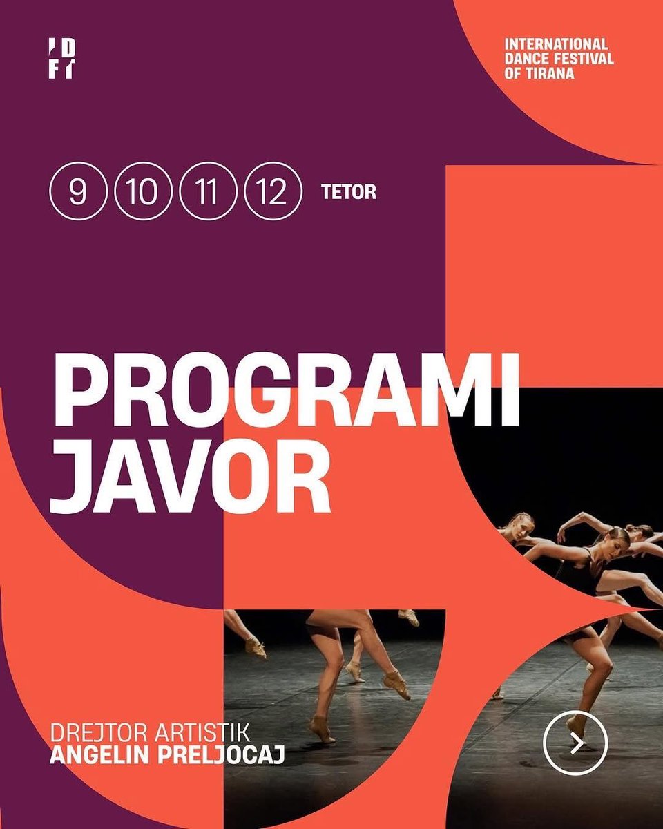 BGonxhja's tweet photo. Ka nisur java e parë e edicionit të 4-t të International Dance Festival Tirana, ku do të ndiqni krijimet më të fundit e mbi 13 koreografëve ndërkombëtare gjatë 3 javëve.

Programi hapet me 4 performanca publike në qytet dhe 5 shfaqje në skenat e Teatrit Metropol dhe TKOB. https://t.co/KFeD48lxwd