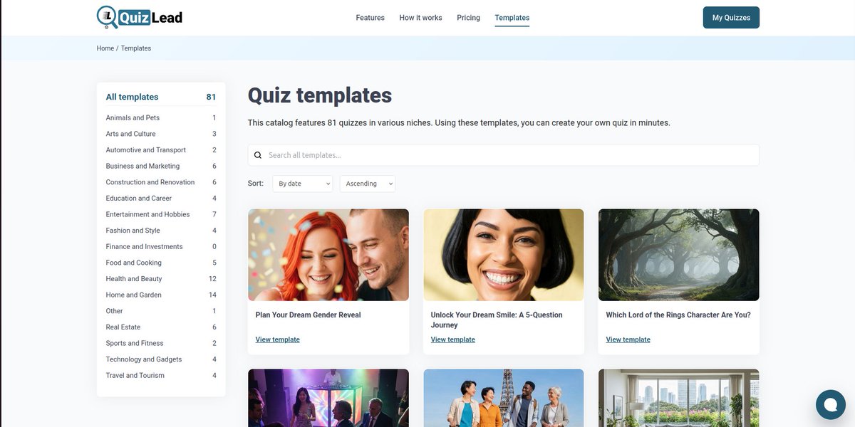QuizLead's tweet photo. Added a catalog with free quiz templates on various topics
https://t.co/QJ8oHEC9p5 https://t.co/ko2s36xye6