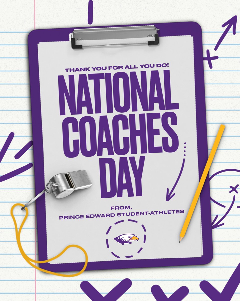 Happy #NationalCoachesDay! 💜🦅
Thank you to all our incredible coaches for leading, inspiring, and representing #EaglePride every day — on and off the field! #PECPS #ThankYouCoaches #athletics #sports #educationbasedathletics #EagleNation #EaglesRising