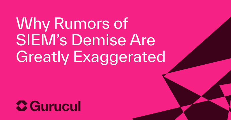 🚨 SIEM isn’t dead. It’s evolving.

Headlines love to call SIEM obsolete — but next-gen SIEMs powered by AI, identity analytics &amp; cloud scale are more critical than ever.

Read more: gurucul.com/blog/why-rumor…

#CyberSecurity #SIEM #SOC