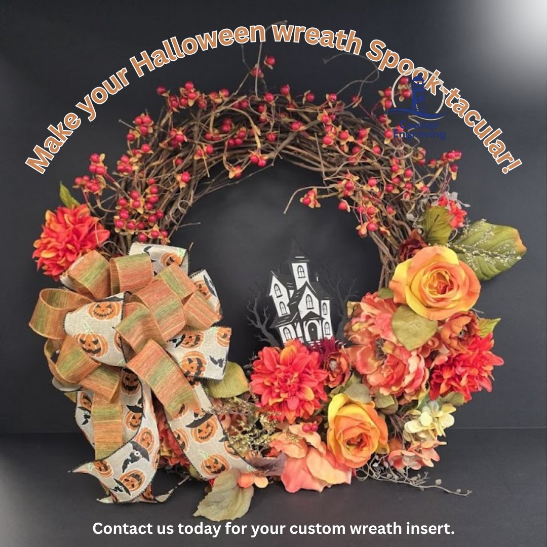 CoastalEngraveC's tweet photo. 👻🎃 Make your Halloween wreath Spook-tacular! 🎃👻
From your front door to your party décor, a personalized Halloween wreath is the perfect way to welcome ghosts, goblins, and trick-or-treaters. 🕸️🦇

🛒 Order yours now &amp; get spooky in style! https://t.co/omBVvTzQIY