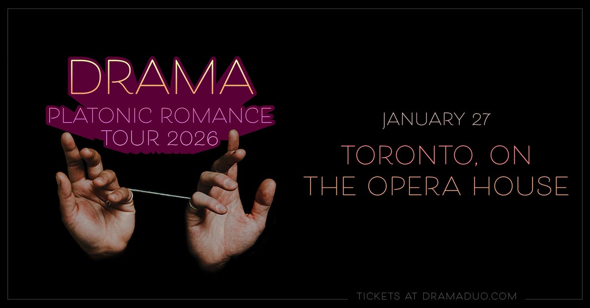NEW VENUE: Due to popular demand, <a href="/TheDramaDuo/">DRAMA</a> has moved to The Opera House on January 27th! Previously purchased tickets will be honoured. Secure tickets now: bit.ly/48hZ8k5