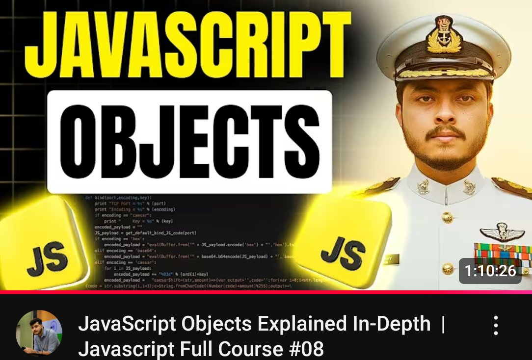 YashSainiCodes's tweet image. 📅 Day 36 – Web Development Journey
Topic Covered:
Objects
Thanks 🙏 to @rohit_negi9 Bhaiya & @adityatandon02 Bhaiya for an amazing course!
#180DaysOfCode #WebDevelopment #CoderArmy
