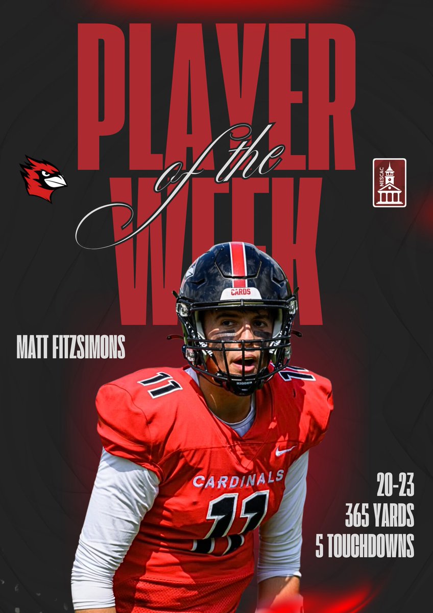 Matt Fitzsimons = NESCAC Offensive Player of the Week 👏🏻

#RollCards