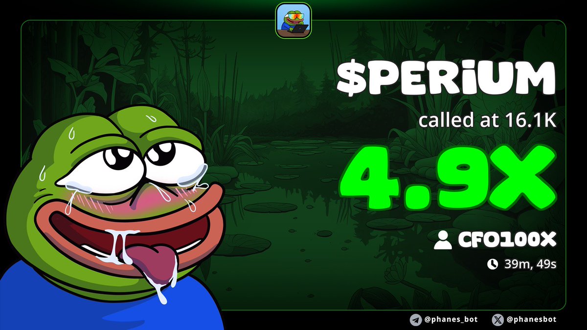 $Perium exceed $78k mc, that’s a 4.9x up ⬆️ from my alpha call at $16k.

Still room if you play it smart:
✅ Find a safe entry
✅ Take calculated risks
✅ Best of luck 

ca: EC6Sp9v7FawFD3tuiwAUxMqL7HYXMtsZA7QtFHPupump
