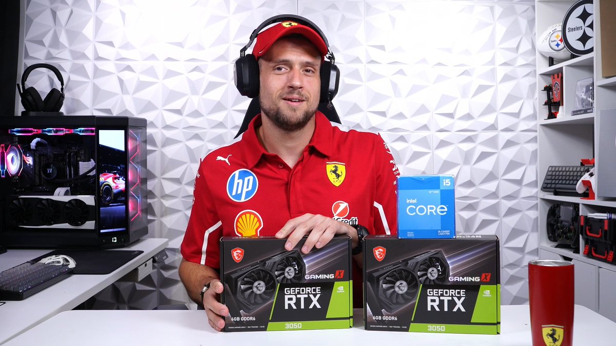 ZachsTechTurf's tweet image. Thursday night's PC building livestream featured the Intel i5-12400F and 2 RTX 3050s inside the new Okinos Air Cross case. We will be testing this build with Lossless Scaling to see if a bad 3050 prebuilt PC can be upgraded by adding a second 3050.
I'm always running a…