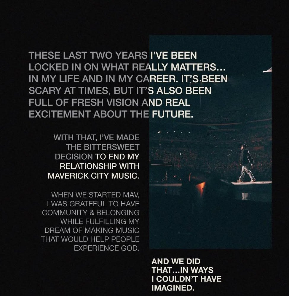 mixedracedUncle's tweet image. MUSIC NEWS 🚨
After 7 incredible years
Chandler Moore has decided to leave  Maverick City.

The lead singer of the grammy winning  made this announcement  with a a self-written statement on Instagram.
#maverickcity 
#chandlermoor