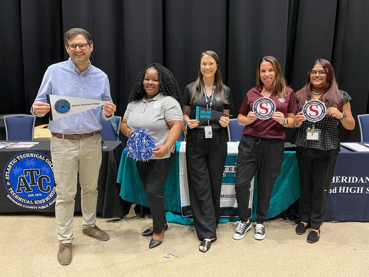 BrwdTechCollege's tweet image. (1/2) While you are visiting the @browardschools College and Career Fair tonight, be sure to swing by to check out the Broward Technical Colleges of #atlantictech #mcfattertech #sheridantech
We have ~70 different career technical certificate programs, apprenticeship offerings,…