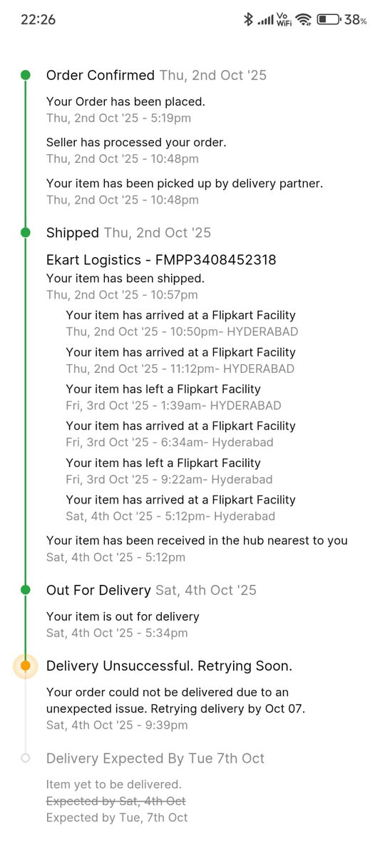 som_sin_sai's tweet photo. Dear Flipkart @Flipkart @flipkartsupport @Walmart if you can't afford to sell a product at a certain price, please don't list the same on that price, genuinely waiting for the product but you don't want to send the product. @GyanTherapy @utsavtechie @AmreliaRuhez https://t.co/VtfgekpMZI