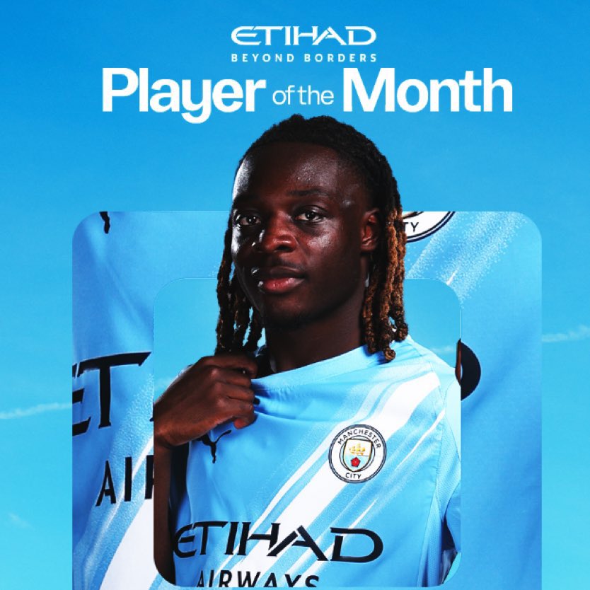 🚨🚨🚨🚨⚠️ عــاجــل ورســمــيًــا ⚠️🚨🚨🚨🚨

جيريمي دوكو لاعب الشهر في مانشستر سيتي 💙