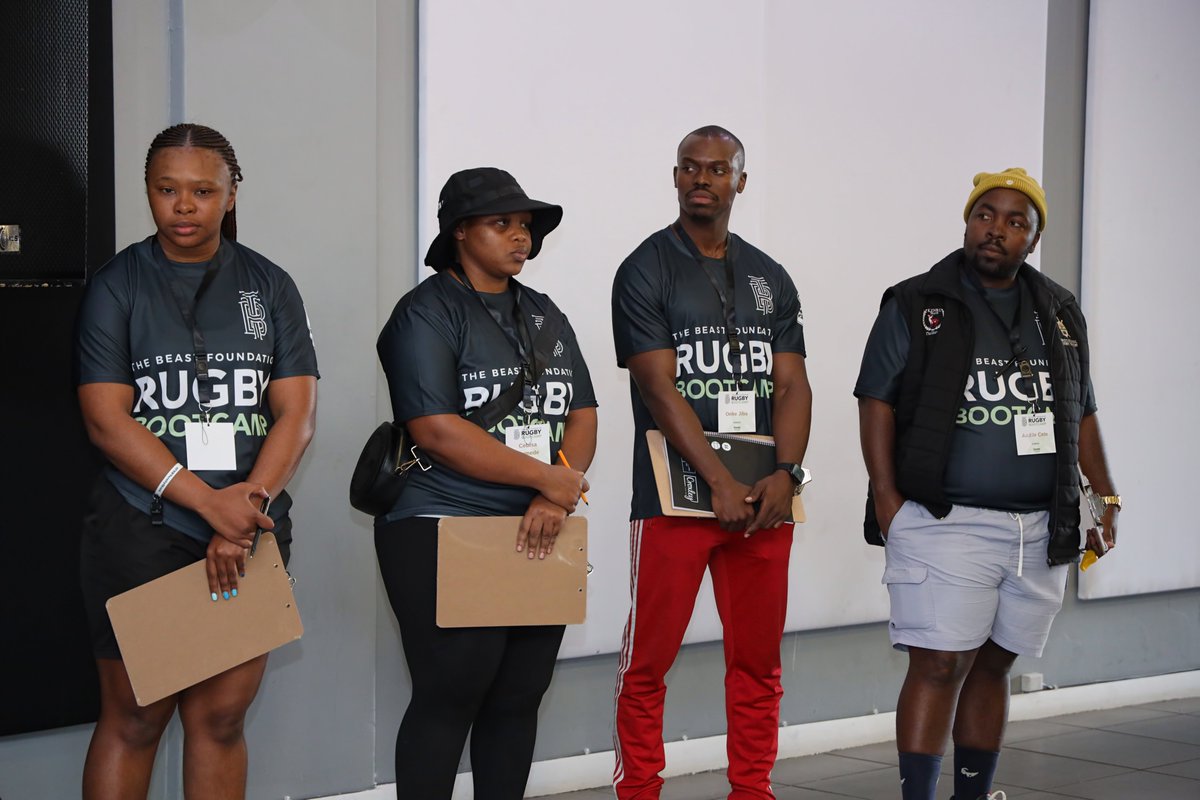 We’re proud to have Kristy Hall (SA Women’s Touchbok), Ncedo Koyana&amp; top rugby pros leading our #RugbyBootcamp2025 coaching team. Their passion &amp; guidance inspire our young athletes to lead with courage on and off the field.#InspireUniteBuild #TheCourageWithin #TheBeastFoundation