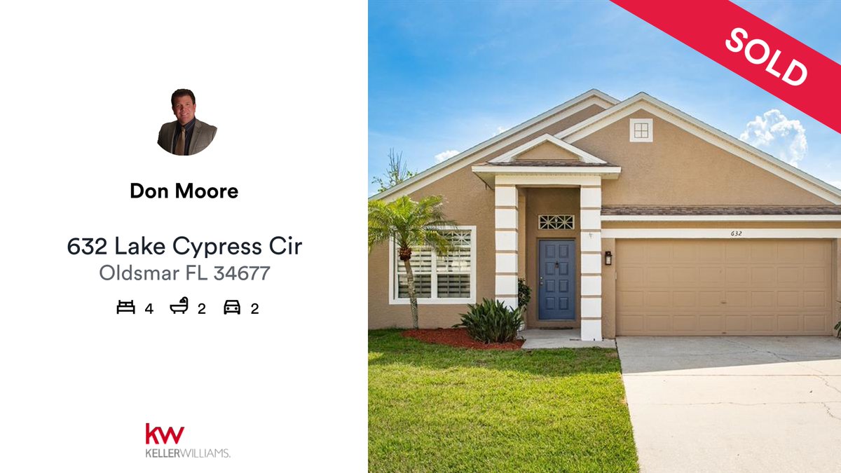 🛌 4 🛀 2 🚘 2
📍 632 Lake Cypress Cir, Oldsmar, FL, 34677

My latest sale on RateMyAgent.
Fl SL3217193
rma.reviews/j0lrimk5juu0

...
#ratemyagent #realestate #KELLER_WILLIAMS_REALTY_PALM_H