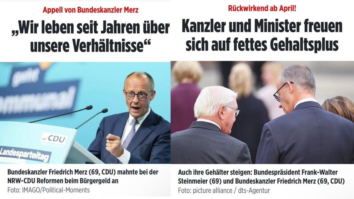 Das ist eine UNGLAUBLICH dreiste und dreckige Aussage von #Merz, wie ich finde, unglaublich bösartig!
Mein Kurzaufsatz dazu:
WIR leben über unsere Verhältnisse, WIR, sagte Friedrich Merz, wir! Wir .... 
Also ich lebe nicht über meine Verhältnisse!! Gar nicht.
Wie ist das bei