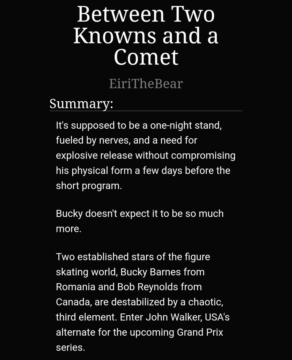 geomansae's tweet photo. What the hell. Here.

My first WinterSentryAgent fic 🫠 https://t.co/Jnm9ksL7DM