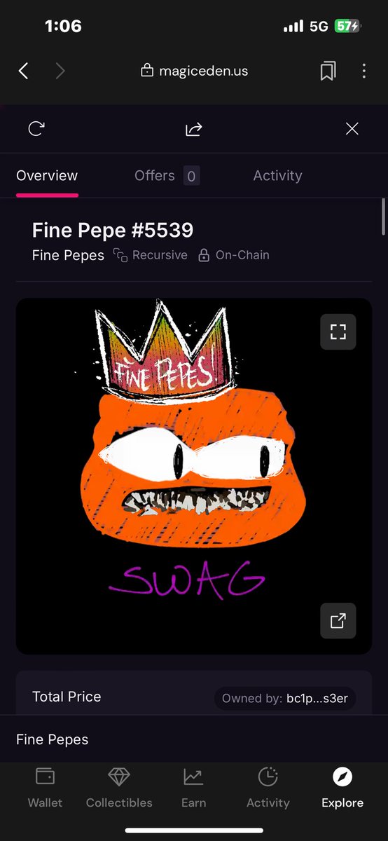 Crypto_Art_83's tweet photo. Why on Gods earth was this 0.0007 $BTC?
Thank you ๐ what a fine banger and snipe this is!
@FinePepes @finepepesales
#FINEPEPES TAKE OVER! https://t.co/DNvQBR7ct4