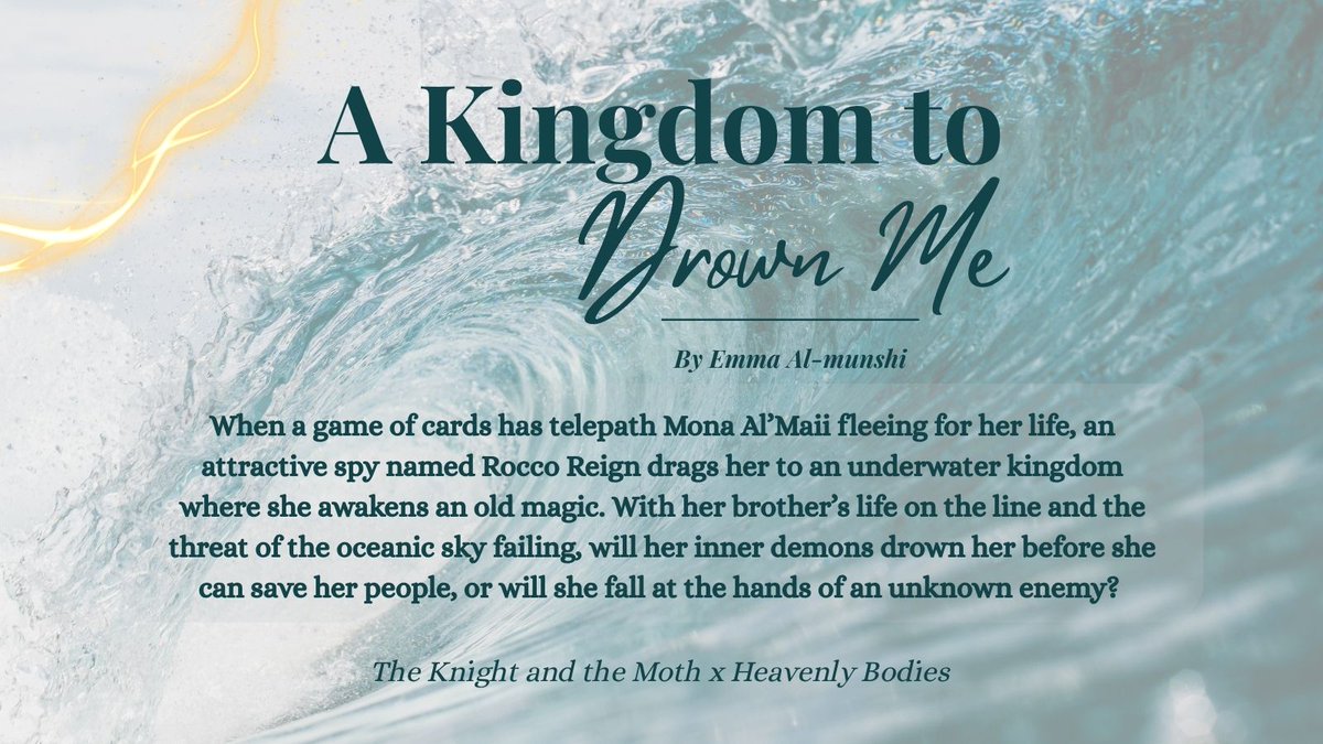 emmaalmunshi's tweet image. Officially querying A Kingdom to Drown Me…

✨Arab folklore &amp;amp; exploration of the myth of djinn
💎Unique magic system &amp;amp; world
🪞Explores inner demons &amp;amp; mental health
⚖️Corruption &amp;amp; greed as central to conflict

Any interested #litagents, feel free to DM
#RF #amquerying #pitchcard