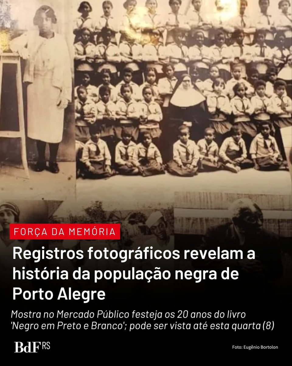 🤎 FORÇA DA MEMÓRIA
Registros fotográficos revelam a história da população negra de Porto Alegre

Mostra no Mercado Público festeja os 20 anos do livro 'Negro em Preto e Branco'; pode ser vista até esta quarta (8)

📱 Leia no Brasil de Fato: tinyurl.com/4zbd8xch