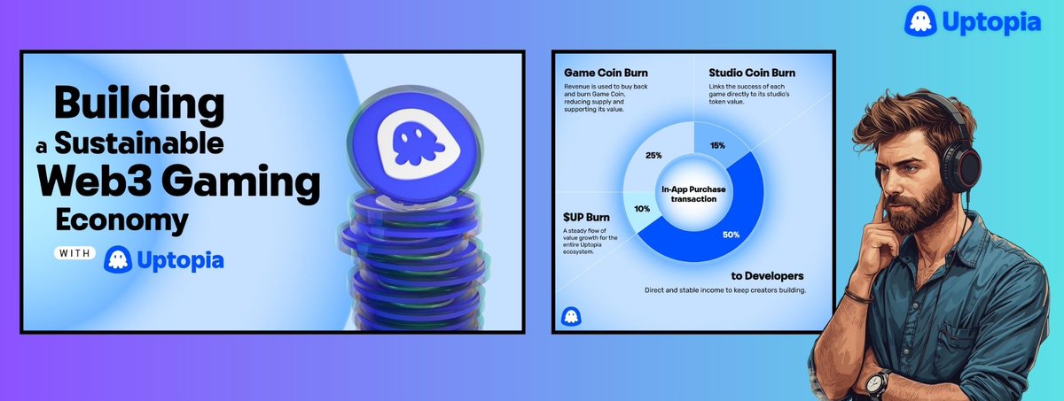 🔥 HUGE News from Uptopia! They're cooking something truly revolutionary! 

The team has designed a three-tier token system that connects games, studios, and the platform to build sustainable, long-term value.  

🧩 The 3-Tier Model:
🎮 Game Coin - Part of in-app purchase (IAP)