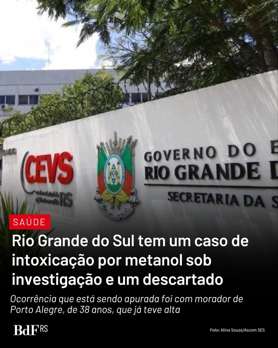 SAÚDE
Rio Grande do Sul tem um caso de intoxicação por metanol sob investigação e um descartado

Ocorrência que está sendo apurada foi com morador de Porto Alegre, de 38 anos, que já teve alta

📱 Leia no Brasil de Fato: tinyurl.com/mwvfw7hd