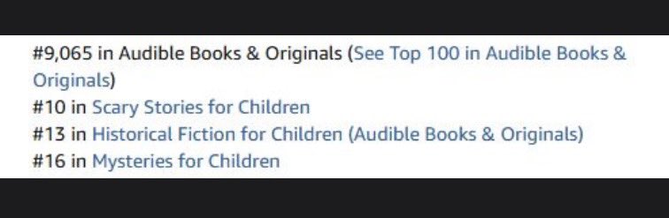 WOW!!

The audiobook of The Dark Times of Nimble Nottingham is top 10K for ALL AUDIOBOOKS IN CANADA!!