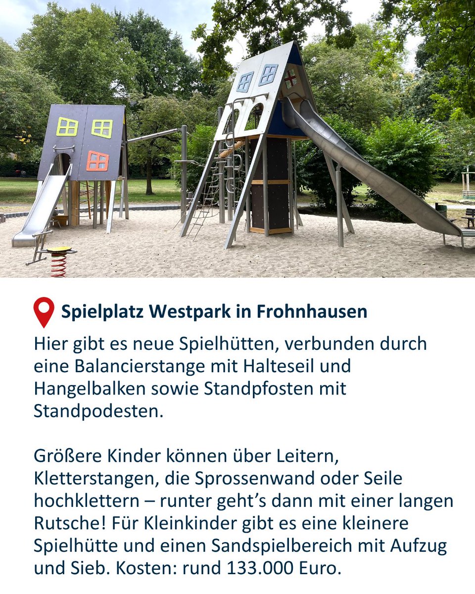 Essen_Ruhr's tweet image. Es tut sich was auf den Spielplätzen in Essen! 🧒👧Hier erhaltet ihr einen kurzen Einblick über die aktuellsten Sanierungsergebnisse in Katernberg, Frohnhausen und Holsterhausen.

ℹ️t1p.de/SanierungEssen…
📸 © Wai-Fung Tse, Grün und Gruga Essen

#essenruhr #stadtessen