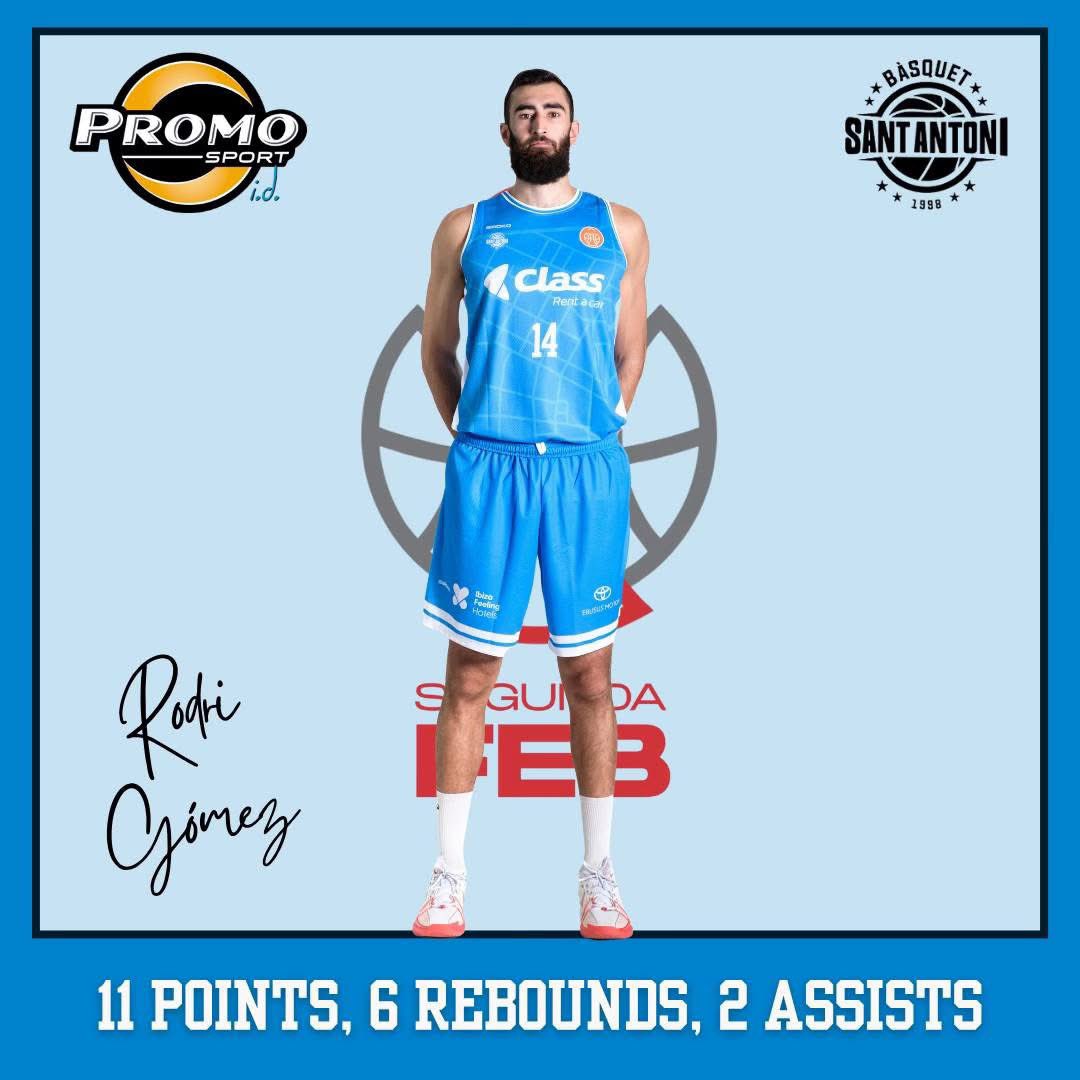 promo_sport_int's tweet image. Spain - 2ª FEB 🇪🇸 Rodri Gomez had 11 points, 6 rebounds and 2 assists (9 ranking) for Class Bàsquet Sant Antoni #PSFam