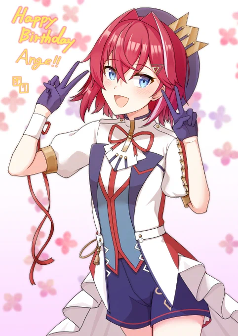 めっちゃ遅刻しちゃったけどアンジュお誕生日おめでとう! #絵ンジュ #アンジュ爆誕