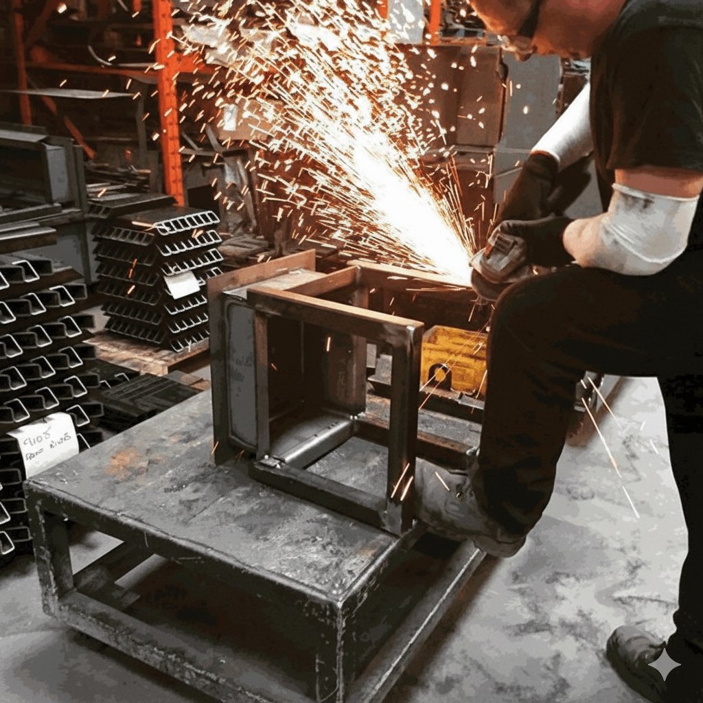 It's #MakerMonday, and the sparks are flying as we go full speed ahead! In our Rutland factory, every detail is being perfected to manufacture the world's most efficient &amp; cleanest wood-burning stoves. Getting ready to keep you cosy this winter! #UKmfg #HomeComfort #winterwarm