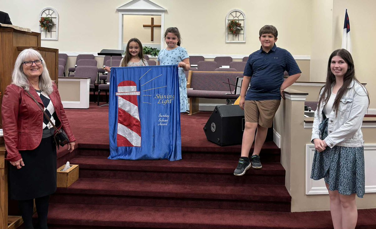 BaptistLiberty's tweet image. Congratulations 🎊 1st - 3rd grade on winning the Sunday School banner. Great job yesterday. #Sunday #school #inmansc