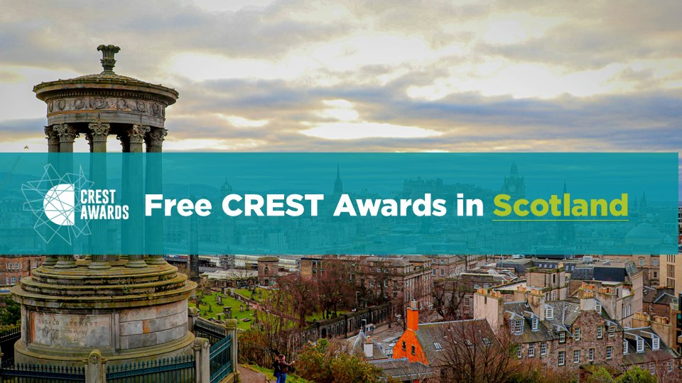 TechFestNews's tweet image. In case you missed it  - CREST Awards are now FREE in Scotland! 🎉

Use the code T22echFest56 to order your award certificates at no cost, and you’ll be supporting TechFest at the same time. 🙌

Click here for more: crestawards.org 💡🔬